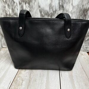 Lauren Ralph Lauren Black Leather Structured Tote Bag Normcore Mobwife Elegant